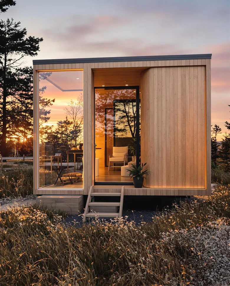 A Pearson Way gable-fronted family home at golden hour